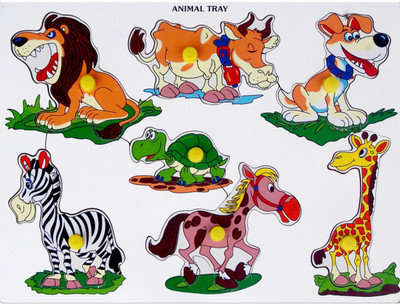 

Little Genius Animals Tray(Multicolor)