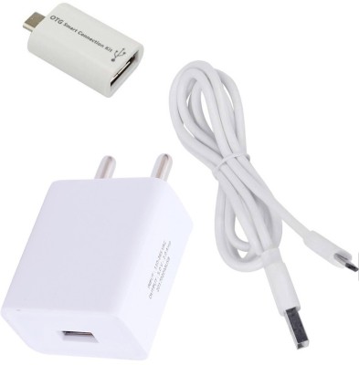 TROST Wall Charger Accessory Combo for Asus Zenfone 2 Laser ZE500KL(White)