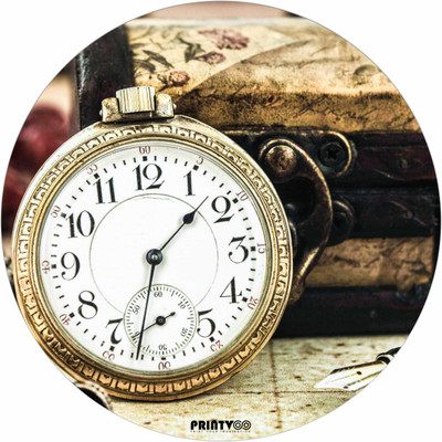 

PrintVoo Vintage Clock Design Mousepad Mousepad(Brown)