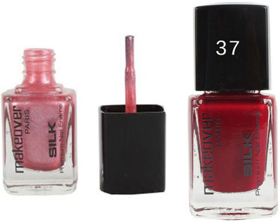

Makeover Professional Nail Paint Sparking Pink-03 , Nail Paint Magneta Marvel-37 Multi(Pack of 2)