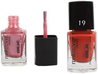 

Makeover Professional Nail Paint Sparking Pink-03 , Nail Paint Spicy Magneta-19 Multi(Pack of 2)