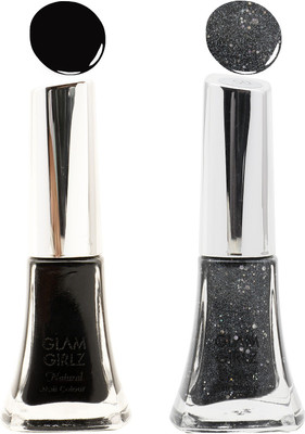 

Glam Girlz NATURAL MIDNIGHT BLACK GEL, STAR NIGHT SHIMMER(Pack of 2)