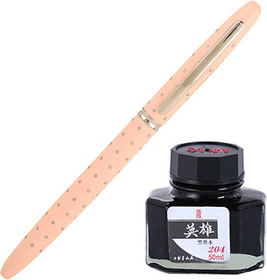 

Giftvenue Luoshi 220 Peach Polka Print Ink Pen Gift Set(Pack of 2)