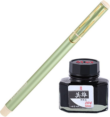 

Giftvenue Luoshi 3060 Green Designer Ink Pen Gift Set with Free Hero Stationery Set(Pack of 2)