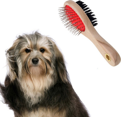 

Anokhe Collections Natural Wood Double Side 2 in 1 Dog Brush / Pet Comb for Grooming & Safety for Pets from Mites/Lice/Ticks for Dog / Puppy / Kitten / Cat (Medium) Wire-pin Brushes for Dog, Cat, Dog & Cat