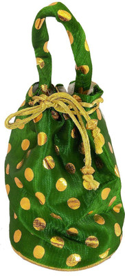 

Bagaholics Ethnic Silk Potli Batwa Potli(Green)