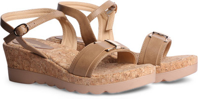 

Bata Women Beige Wedges