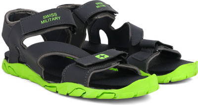 

Swiss Military Men Grey Green Sports Sandals