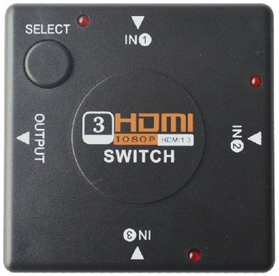 

Strax 3 Port HDMI Switch Splitter Switcher Box Cable LCD HDTV 1080P Media Streaming Device(Black)