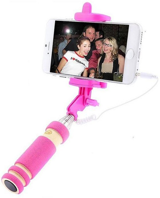 Raptas Cable Selfie Stick(Multicolor, Remote Included) Flipkart