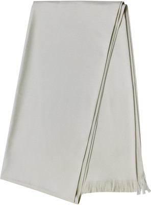 MATELCO Pure Wool Solid Men Shawl(White)