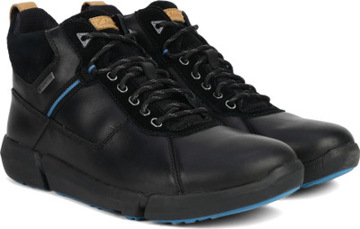 

Clarks Triman Up GTX Black Leather Boots For Men(Black