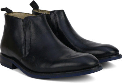 

Clarks Swinley Mid Black Leather Corporate Casuals For Men(Black