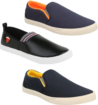 

Chevit Men's Combo Pack of 3 Solid Loafers, Loafers For Men(Multicolor, Multicolour