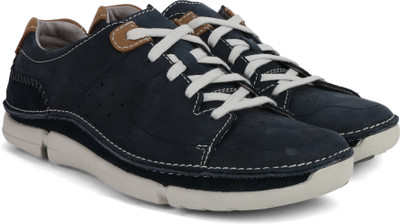 

Clarks Trikeyon Mix Blue Leather Sneaker Shoes For Men(Navy