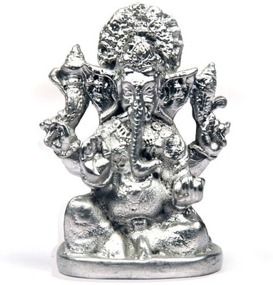 

Unique Crafts Parad / Mercury Ganesha Parad Decorative Showpiece - 1 cm(Mercury, Silver)