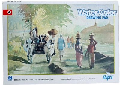 

Shipra Water Colouring(A4 Size) Sketch Pad(White, 25 Sheets)
