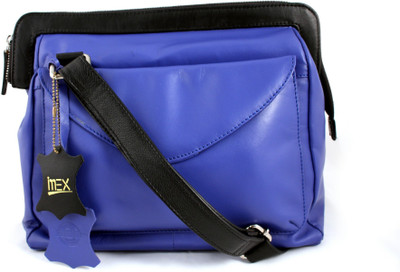 

Imex International Women Casual Blue Genuine Leather Sling Bag