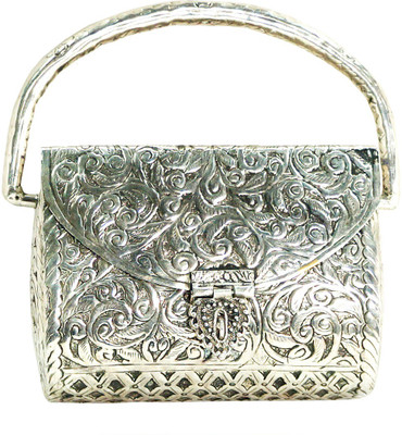 

Muren Women Casual Silver Metal Hand-held Bag