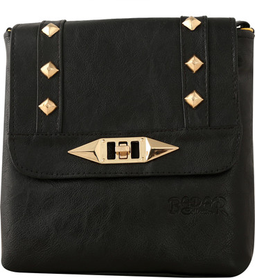 

Haqeeba Women Casual Black Leatherette Sling Bag