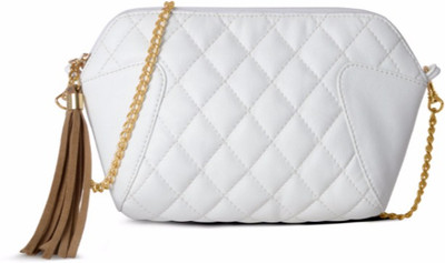 

Baggit Women Evening/Party White PU Sling Bag
