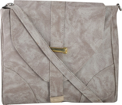 

Haqeeba Women Casual White Leatherette Sling Bag