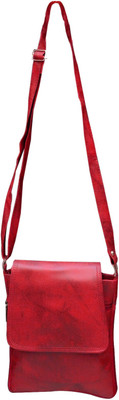

MK Enterprises Girls Casual Red Leatherette Sling Bag