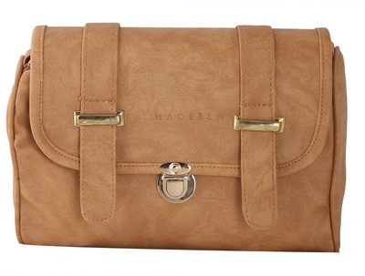 

Haqeeba Women Casual Brown Leatherette Sling Bag