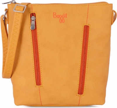 

Baggit Women Casual Yellow PU Sling Bag