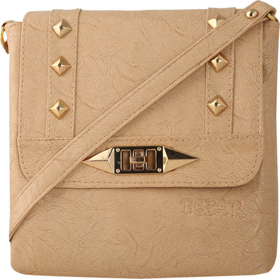 

Haqeeba Women Casual Brown Leatherette Sling Bag