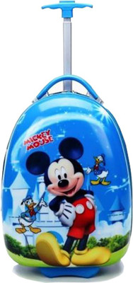 

Oyeola India Disney Mickey Mouse Trolley Bag With Telescopic Handle , Size 16" Inch Small Travel Bag - 16" Inch(Blue)