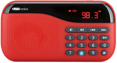 

Portronics �POR 143/Plugs portable sound system with FM 2.5 W Portable Mobile/Tablet Speaker(Red, Mono Channel)