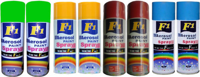 F1 Multicolor Spray Paint 450 ml(Pack of 8)