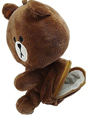 

tako bell Cute Teddy Soft Toy with bag For Kids.....medium size BROWN - 18 cm(Brown)