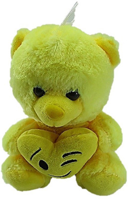 

tako bell Cute Stuffed Smiley Teddy Bear for Kids (Yellow) (Height-18 cm) - 18 cm(Yellow)