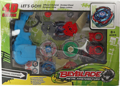 

Anvi ANG Beyblades Metal Masters Fury 4D System with 2 Launchers Beyblades(Multicolor)