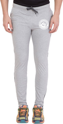 American-Elm Solid Men Grey Track Pants