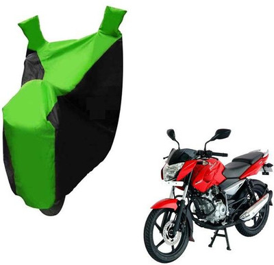 Autocraft Two Wheeler Cover for Bajaj(Pulsar 135 LS DTS-i, Green, Black)