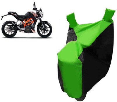 Autocraft Two Wheeler Cover for KTM(RC 200, Green, Black)