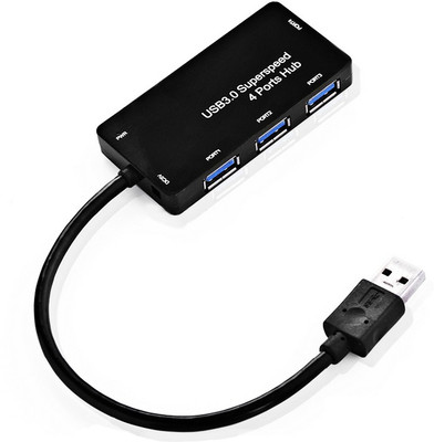 

ReTrack USB-3.0 Super Speed 4-Port-Usb-Hub USB Adapter(Black)