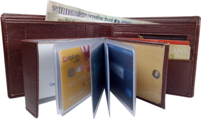 

craft n life Men Brown Artificial Leather Wallet(10 Card Slots)