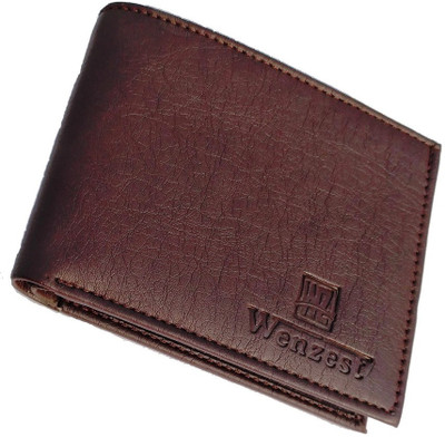 WENZEST Men Brown Artificial Leather Wallet(7 Card Slots)