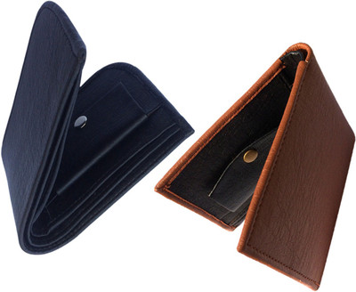 

FRIENDS & COMPANY Men Tan, Black Genuine Leather Wallet(8 Card Slots), Black;tan