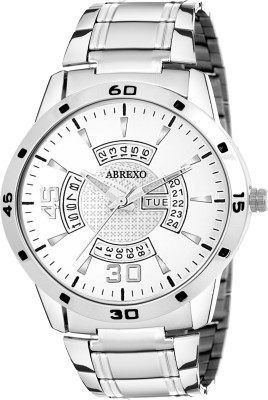 Abrexo Abx0137-SLV WHT Gents Exclusive Formal Stylish Design Day and date Series Watch  - For Men   Watches  (Abrexo)