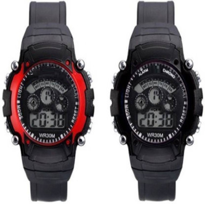

Miss Perfect Red black sporty set of 2 Watch - For Boys & Girls Watch - For Men & Women