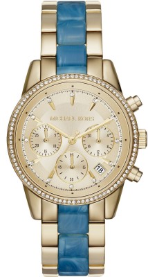 Michael Kors MK6328 Ritz Quartz Gold-tone Chronograph Dial Gold-tone Stainless Steel Watch  - For Women   Watches  (Michael Kors)