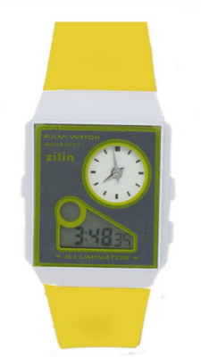 

SVM New Arrival Yellow Dual Time Watch Watch - For Boys