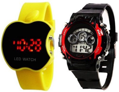 SS Traders -Yellow Apple shaped and Red Seven lights Digital watches for kids,good gift Watch  - For Boys & Girls   Watches  (SS Traders)