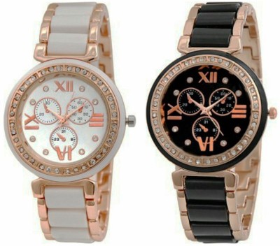 Faas Bracelet Style Combo of 2 Analogue White Dial Womens Watches Watch  - For Women   Watches  (Faas)