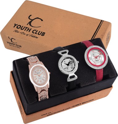 Youth Club COMBO-VOLWBK264PK159 NEW CASUAL FASHIONABLE MODISH Watch  - For Girls   Watches  (Youth Club)
